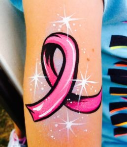 258x300 How To Fundraise For Charity Breast Cancer Month With Face - Pink Ribbon Painting