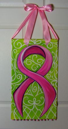 236x445 My Breast Cancer Heart Ribbon Painting. Class Taught - Pink Ribbon Painting