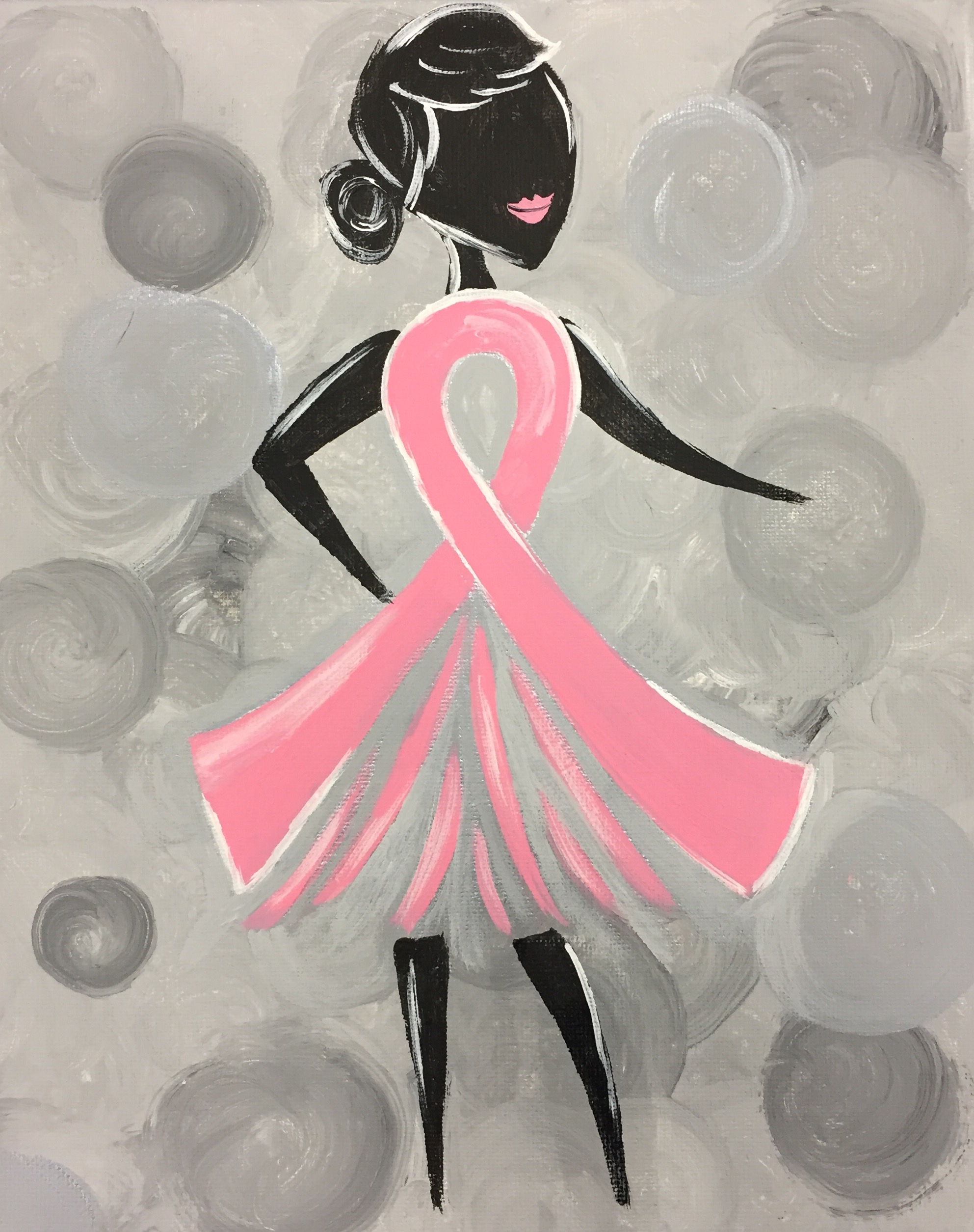 1985x2509 October Is Breast Cancer Awareness Month! - Pink Ribbon Painting