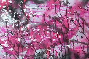 300x199 Original Paintings On Canvas Landscapes,appalachian Mountains - Pink Ribbon Painting