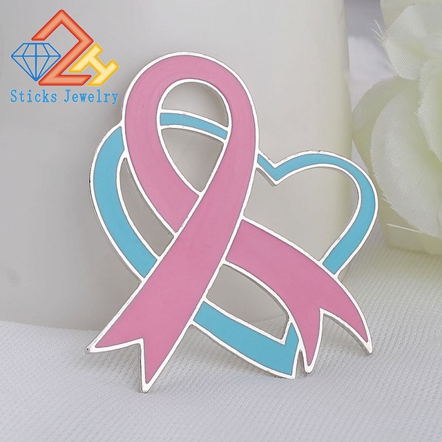 640x640 Sticks Jewelry Heart Trendy Brooches Fashion Oil Painting Breast - Pink Ribbon Painting