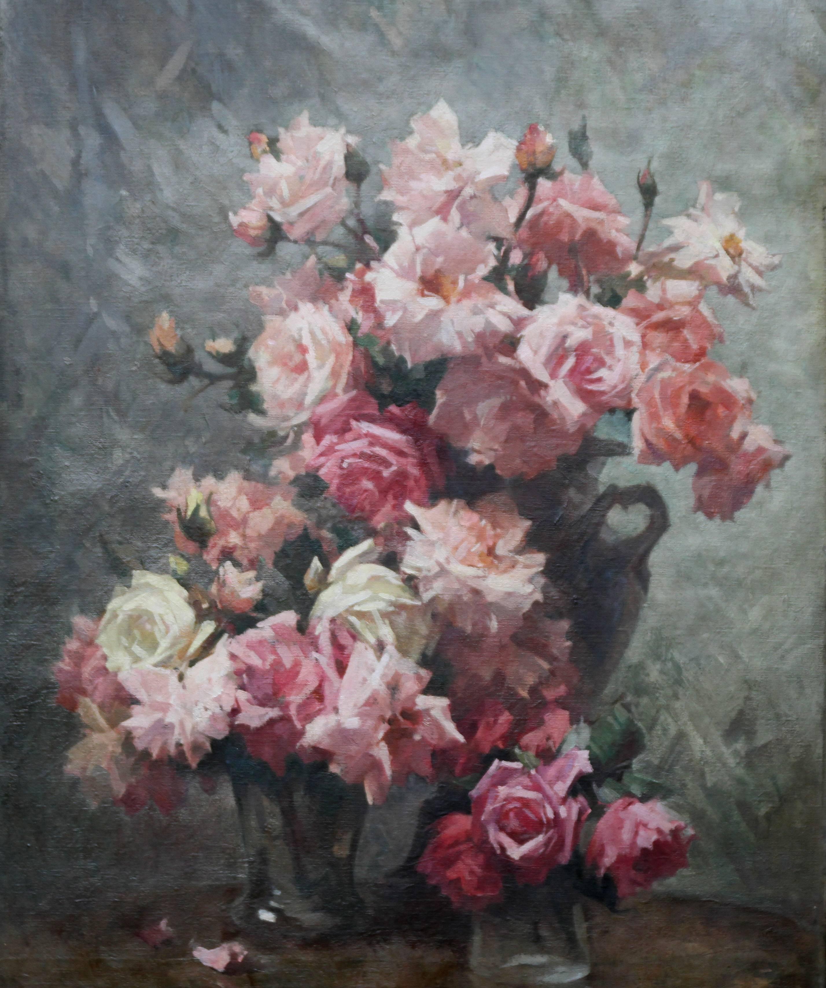 2856x3416 Samuel Melton Fisher - Pink Rose Painting