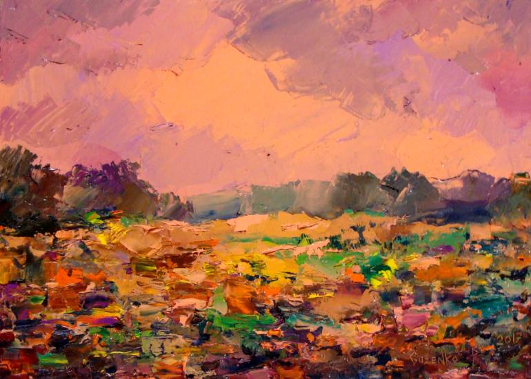 770x550 Saatchi Art Pavel Guzenko - Pink Sunset Painting