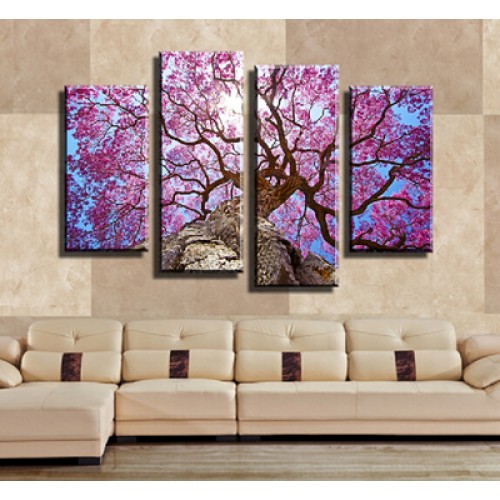 Pink Tree Painting at PaintingValley.com | Explore collection of Pink ...