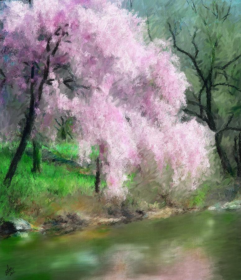 776x900 The Pink Tree Painting By Stacy Moore - Pink Tree Painting