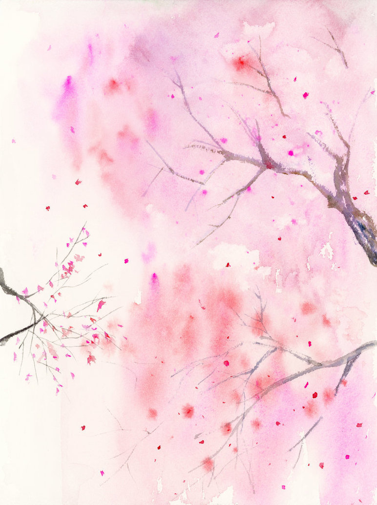 Pink Watercolor Painting At Explore Collection Of