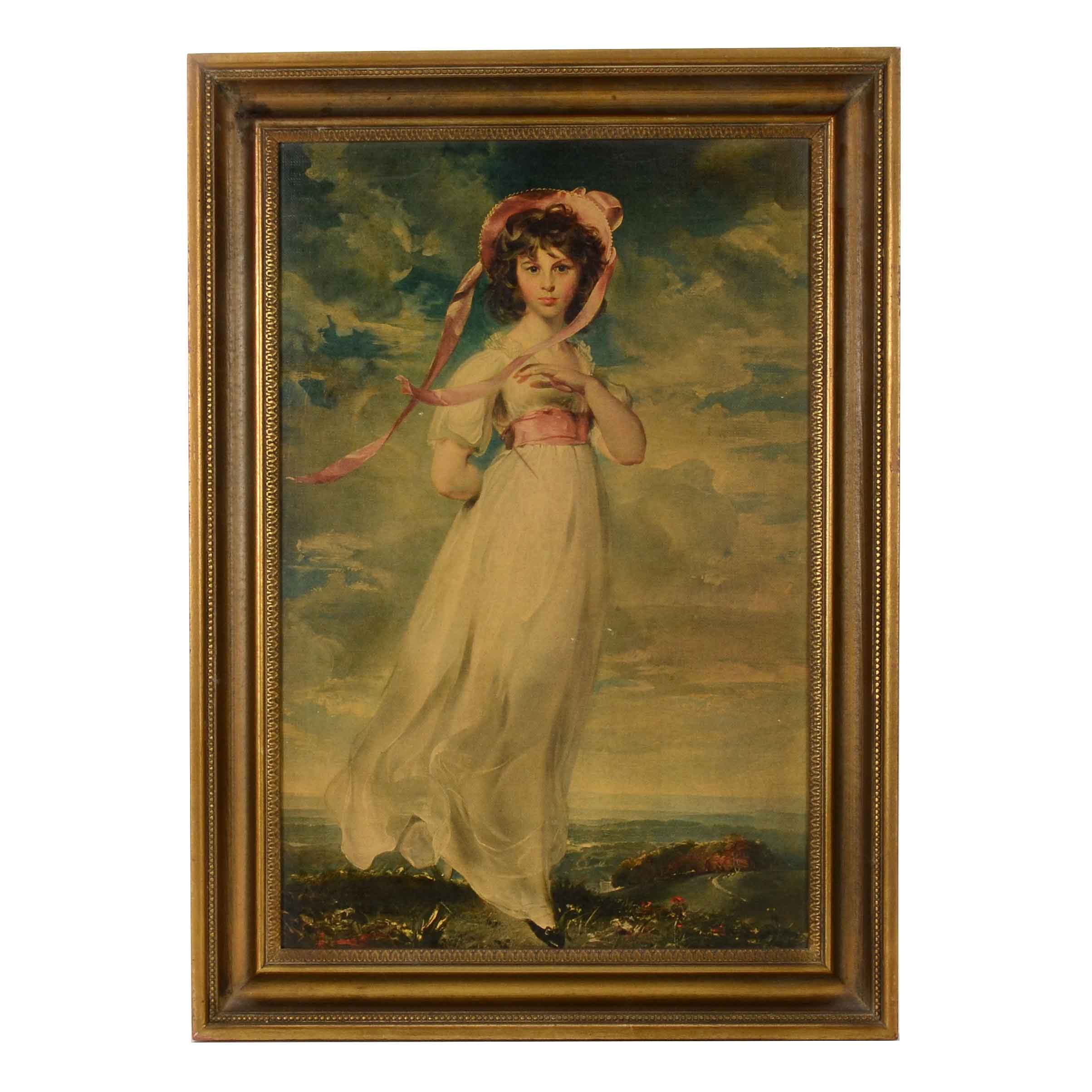 2407x2407 Giclee Print After Sir Thomas Lawrence Painting Sarah Barrett - Pinkie Painting