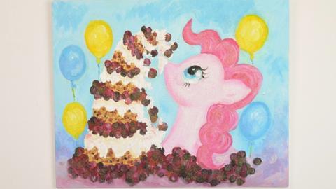480x270 My Little Pony Original Painting Pinkie Pie Portrait Ontrendandfab - Pinkie Pie Painting