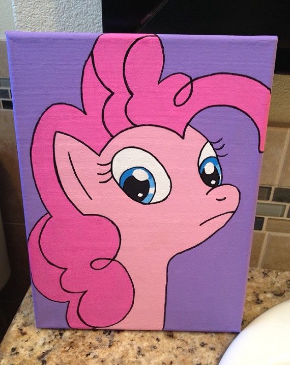 570x716 My Little Pony Pinkie Pie Original Acrylic Painting By Artox - Pinkie Pie Painting
