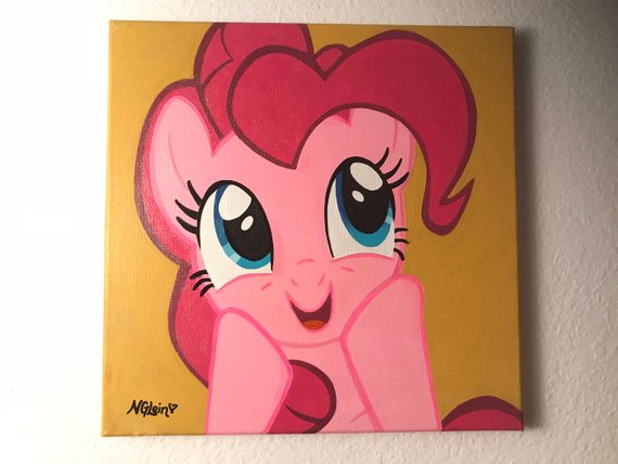 570x428 Original Pinkie Pie Painting On Canvas - Pinkie Pie Painting