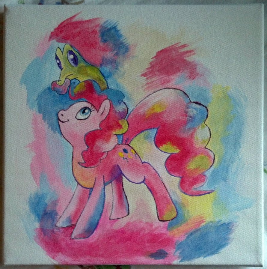 891x897 Pinkie Pie Painting By Painbow Dash - Pinkie Pie Painting