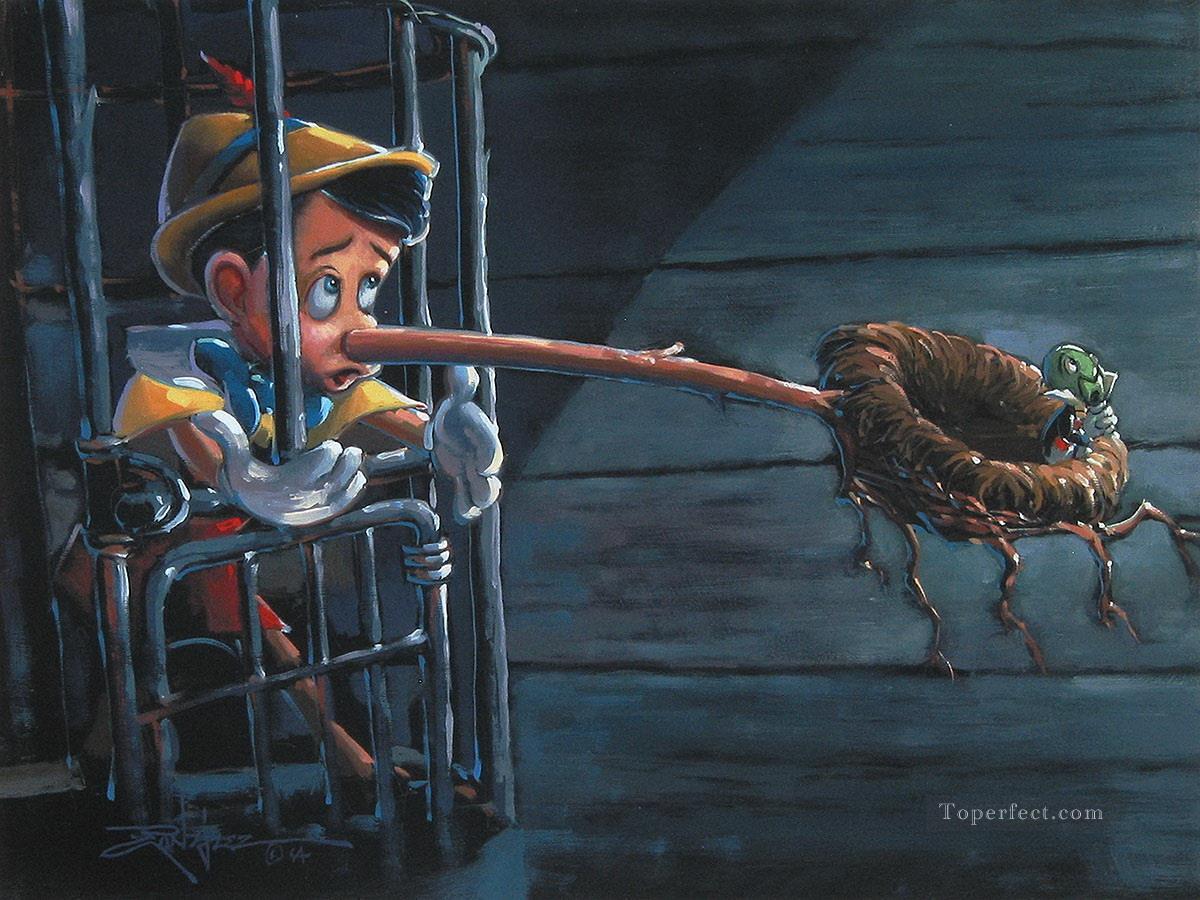 1200x900 Pinocchio Save A Bird Cartoon For Kids Painting In Oil For Sale - Pinocchio Painting