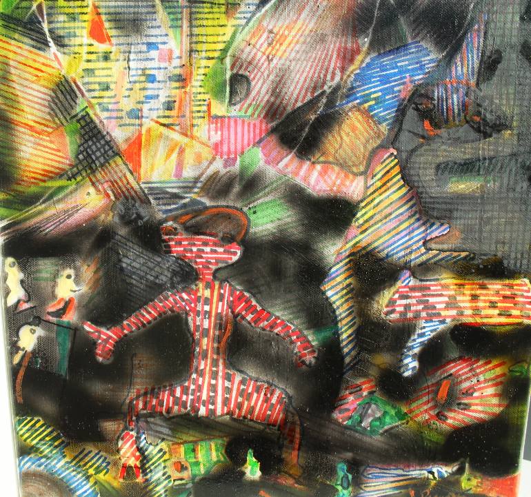 770x721 Saatchi Art Running Ferret Painting By Jacques Pinon - Pinon Painting