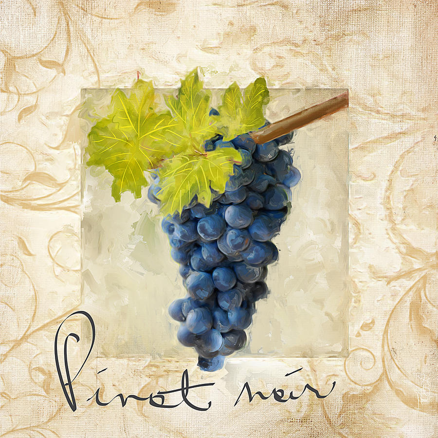 900x900 Pinot Noir Painting By Lourry Legarde - Pinot Noir Painting