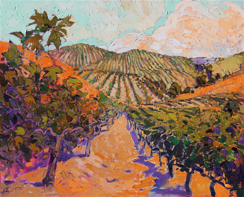 799x648 Pinot Vines - Pinot Noir Painting