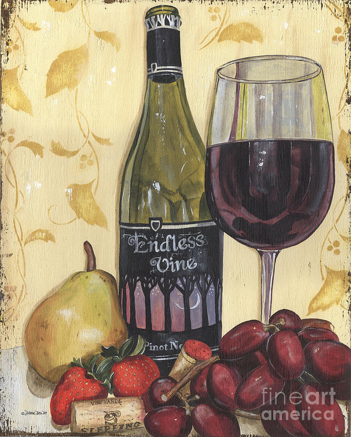 722x900 Veneto Pinot Noir Painting By Debbie Dewitt - Pinot Noir Painting