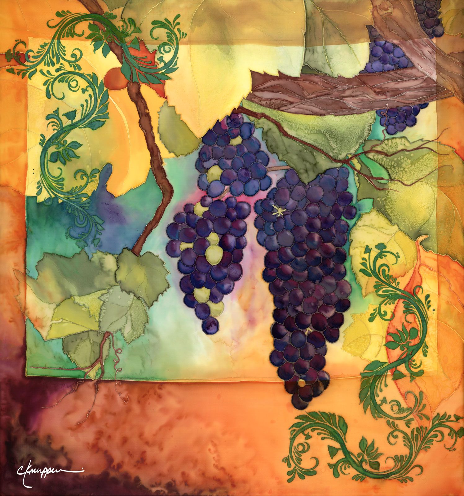 1497x1600 Note Cards - Pinot Noir Painting
