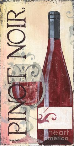 236x465 Painting - Pinot Noir Painting