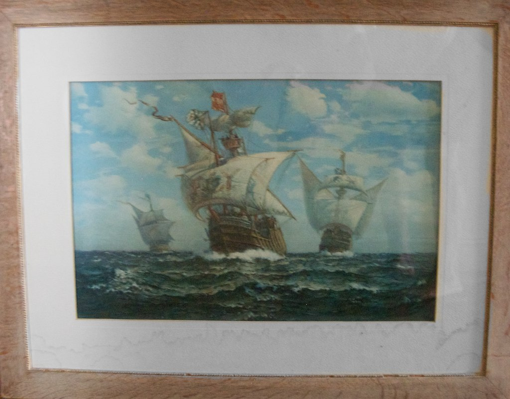 1024x800 Painting Of Nina, Pinta And Santa Maria. 2nd Floor - Pinta Painting