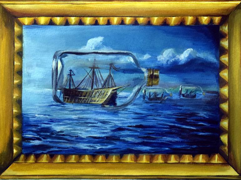 770x578 Saatchi Art La Pinta, La Y La Santa With Optical - Pinta Painting