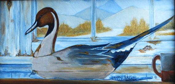 570x274 Paintings Of Ducks Duck Hunting Duck Paintings Decoys - Pintail Duck Painting