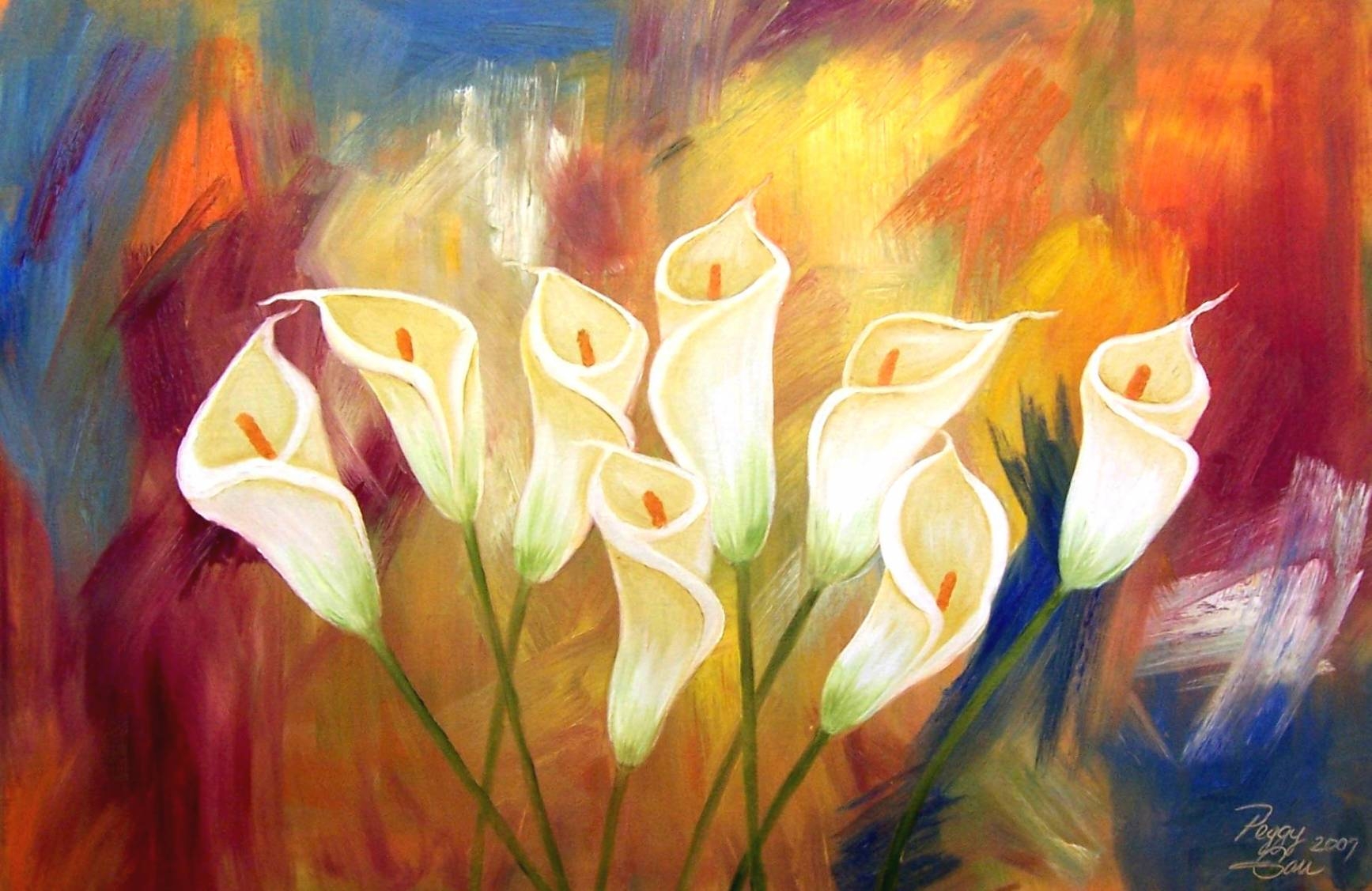 1735x1127 Photo Gallery Of Abstract Flower Paintings (Viewing 9 Of 20 Photos) - Pinterest Flower Painting