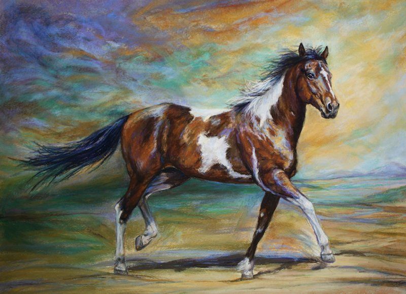 Pinto Horse Painting at PaintingValley.com | Explore collection of ...