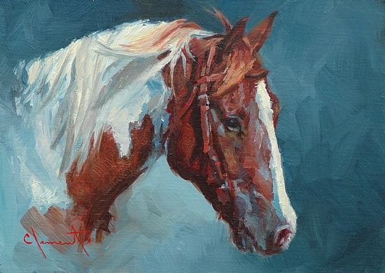 550x391 The 117 Best Horses Images On Horse Paintings - Pinto Horse Painting