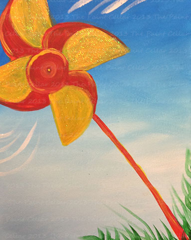 383x480 July 11 The Perfect Pinwheel - Pinwheel Painting