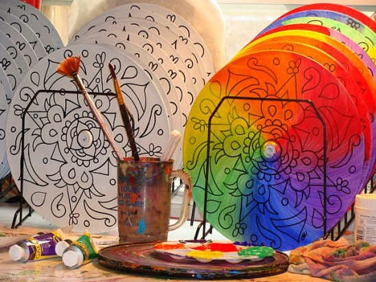 548x411 Mother's Day Gift Retro Inspired Garden Art The Goods - Pinwheel Painting