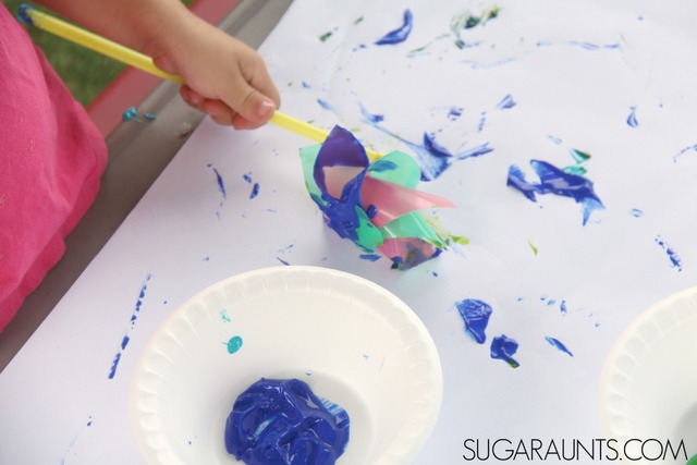 640x427 Painting With Pinwheels Art For Kids The Ot Toolbox - Pinwheel Painting