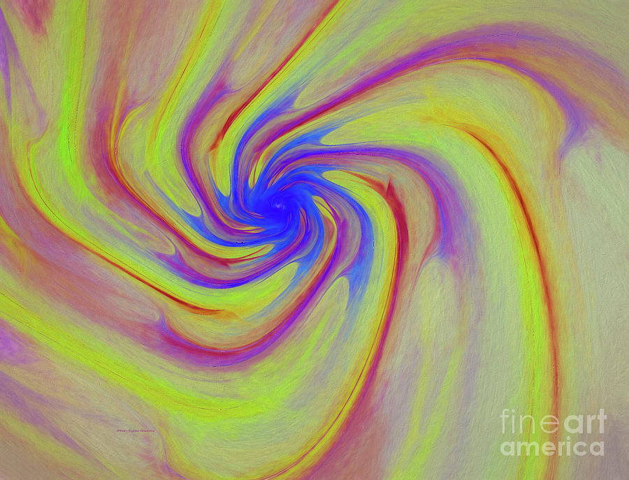900x688 Abstract Pinwheel Digital Art By Deborah Benoit - Pinwheel Painting