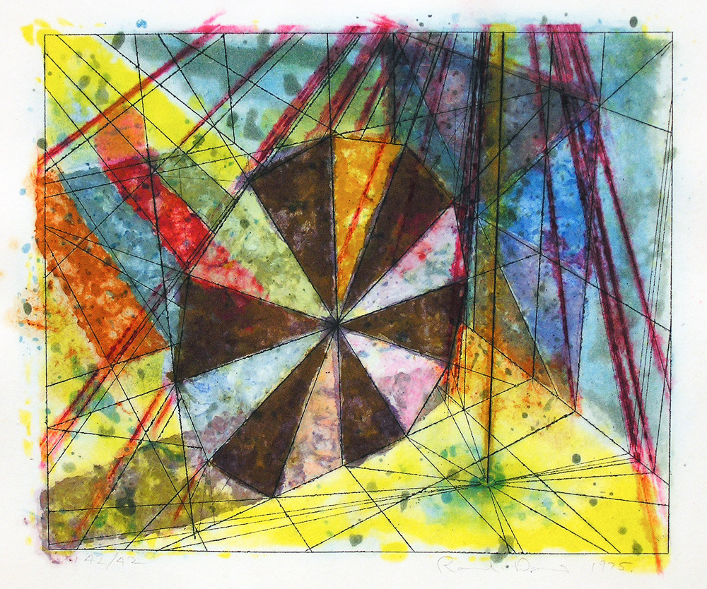 1000x834 Ronald Davis Pinwheel, Diamond, And Stripe (1975) Artsy - Pinwheel Painting