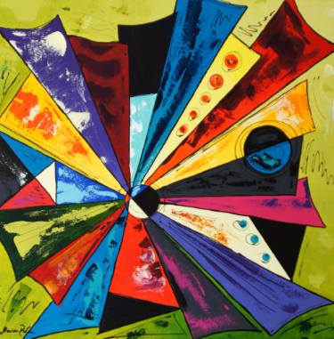 375x381 Saatchi Art Pinwheel Painting By Marion Dahmen - Pinwheel Painting