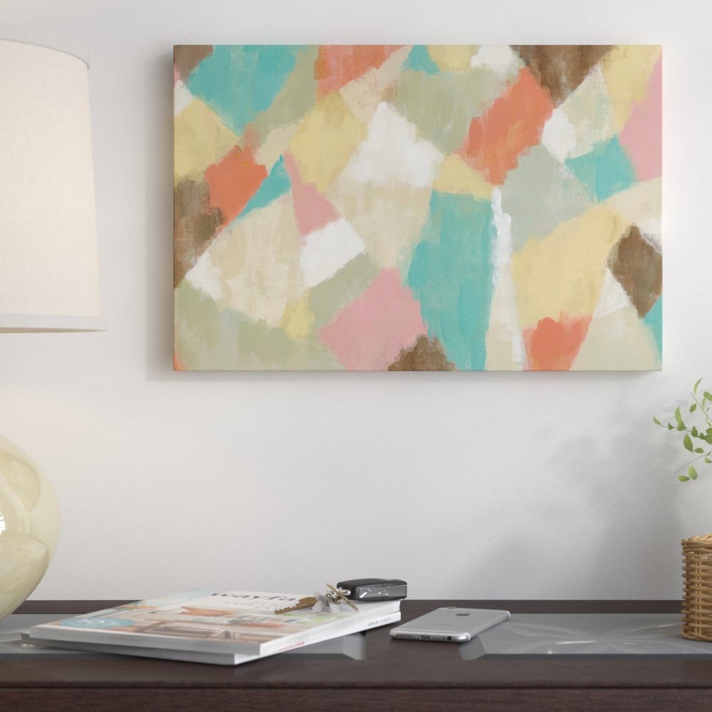 1000x1000 East Urban Home Pinwheel Painting Print On Wrapped Canvas Wayfair - Pinwheel Painting