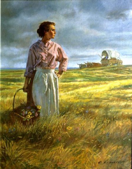 448x575 The Pioneer - Pioneer Woman Painting