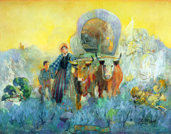 600x472 Voices From The Past Inspiring Aspiring Mormon Women - Pioneer Woman Painting