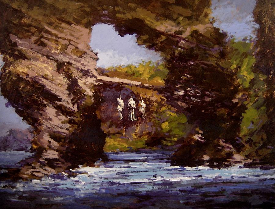 900x686 Pirate's Warning Painting By R W Goetting - Pirate Painting