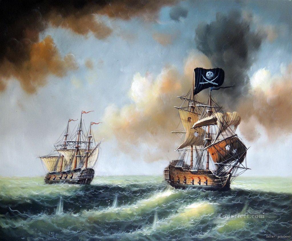 1024x845 Pirate Ship Battle Painting - Pirate Ship Battle Painting