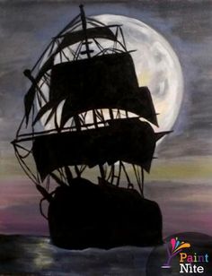 236x308 90 Best Paint Nite Favorites Images On Paint Party - Pirate Ship Canvas Painting
