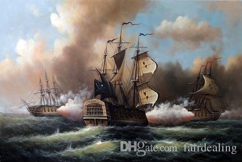 Pirate Ship Oil Painting