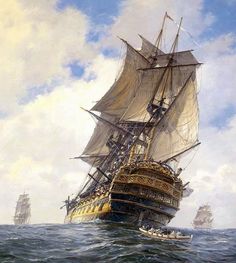 236x263 Marine Oil Paintings Montague Dawson Ships - Pirate Ship Oil Painting