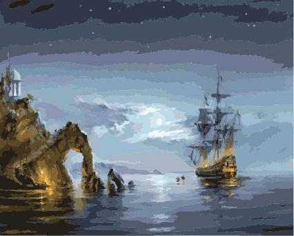426x341 Diy Pirate Ship Paint By Numbers Kit Online - Pirate Ship Painting
