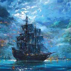 236x236 333 Best Ships And Boat Paintings Images On Sailing - Pirate Ship Painting