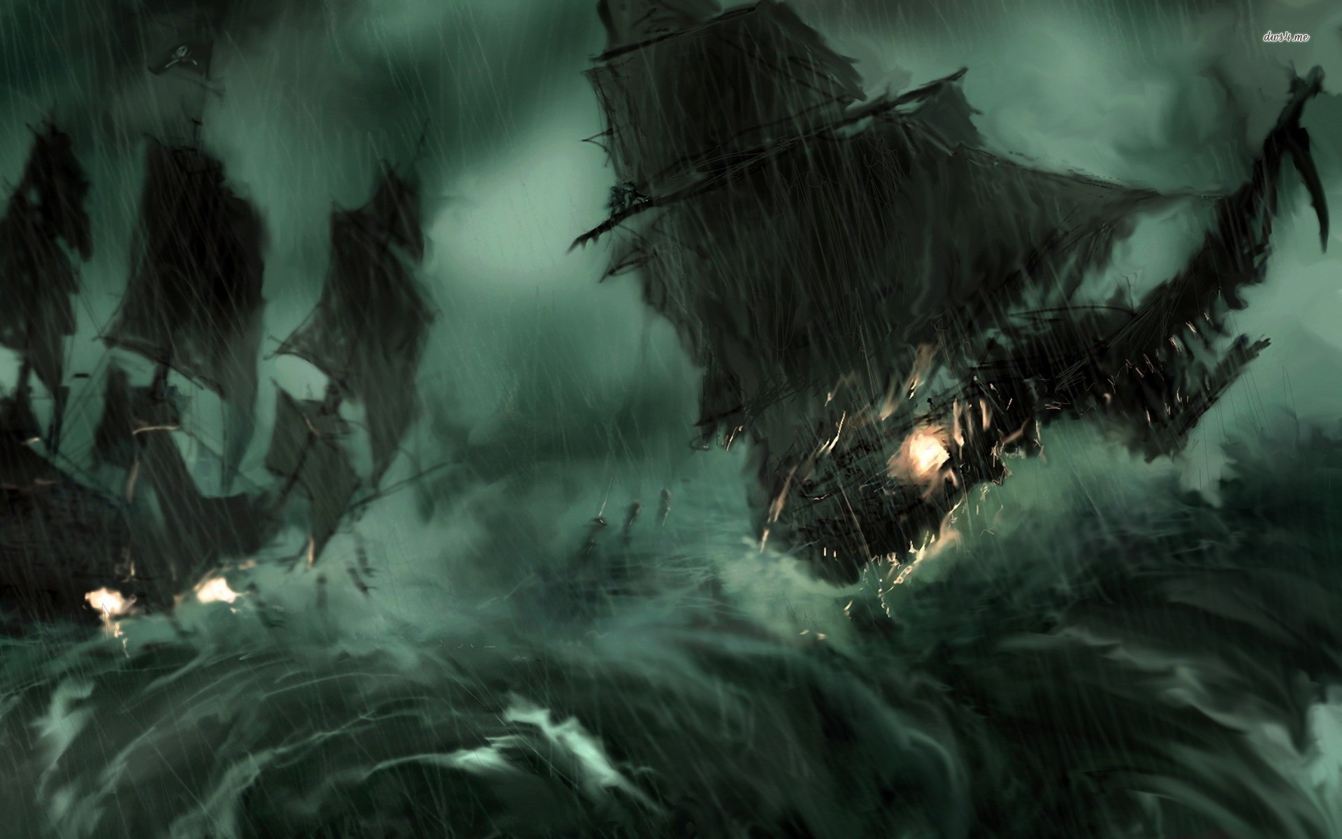 1920x1200 Pirate Ship Wallpaper Images) - Pirate Ship Painting Storm