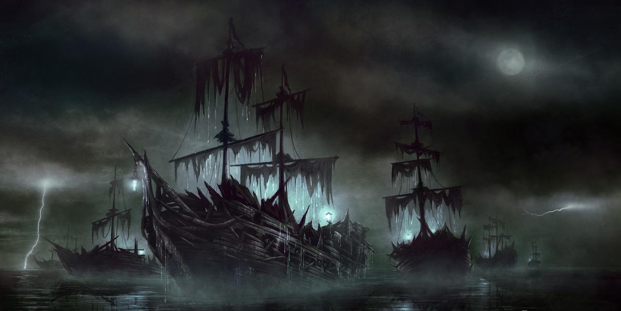 1278x640 Image - Pirate Ship Painting Storm