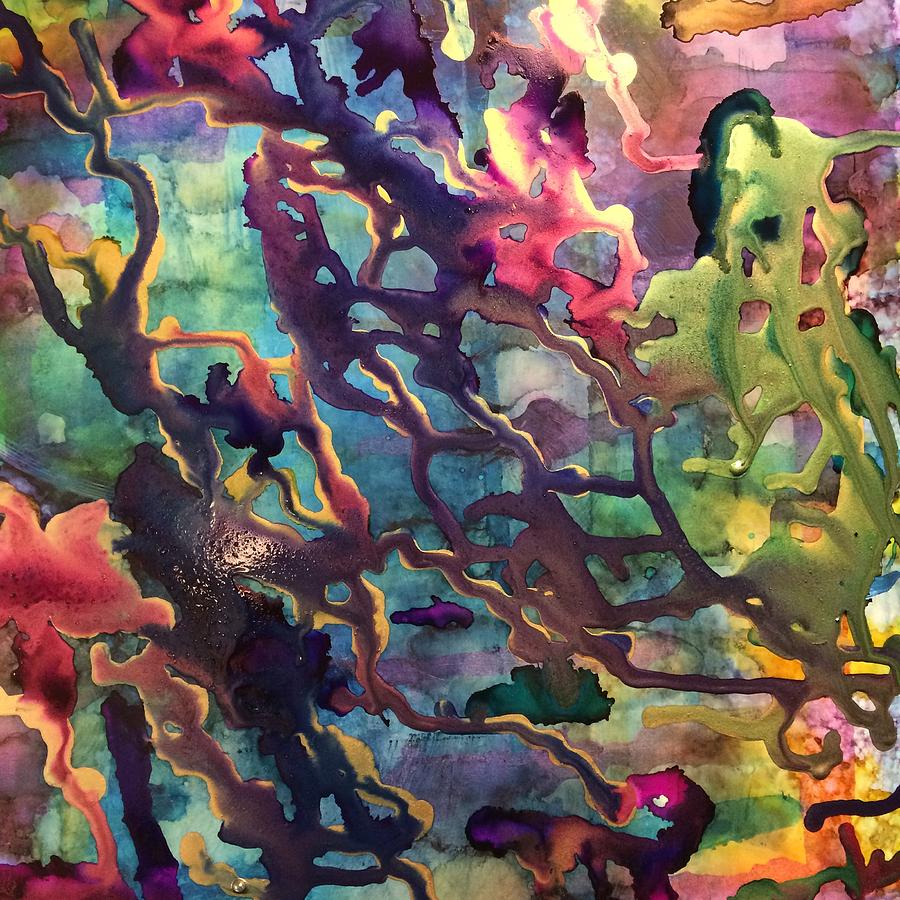 900x900 Ghostly Maze Painting By Janet Pirozzi - Pirozzi Painting