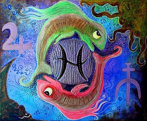 300x246 Pisces Painting By Laura Barbosa - Pisces Painting