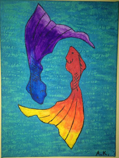 400x529 Pisces Painting - Pisces Painting
