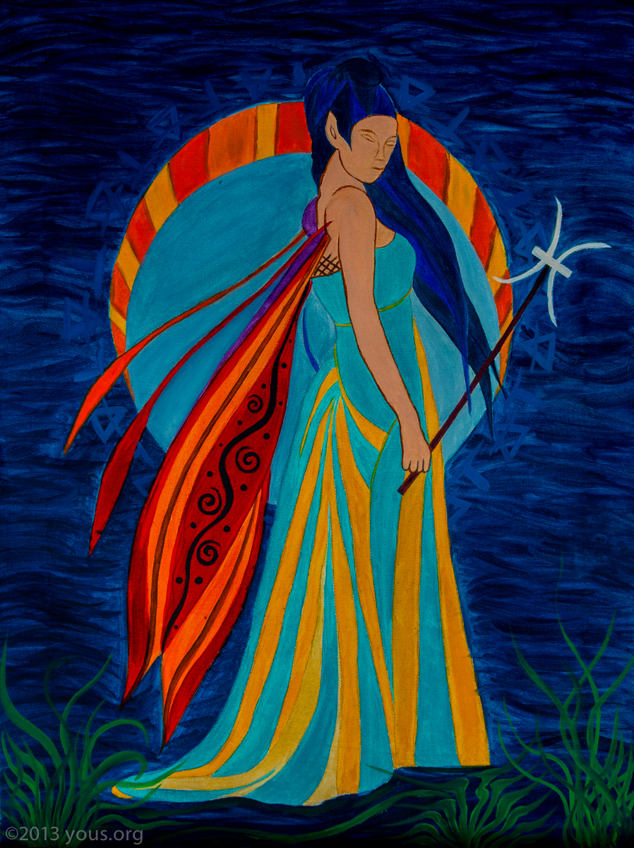 898x1200 Pisces Fairy By Yous - Pisces Painting